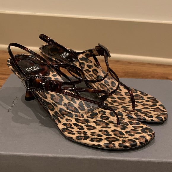 Stuart Weitzman Shoes Stuart Weitzman Leopard Strappy Kitten Heel